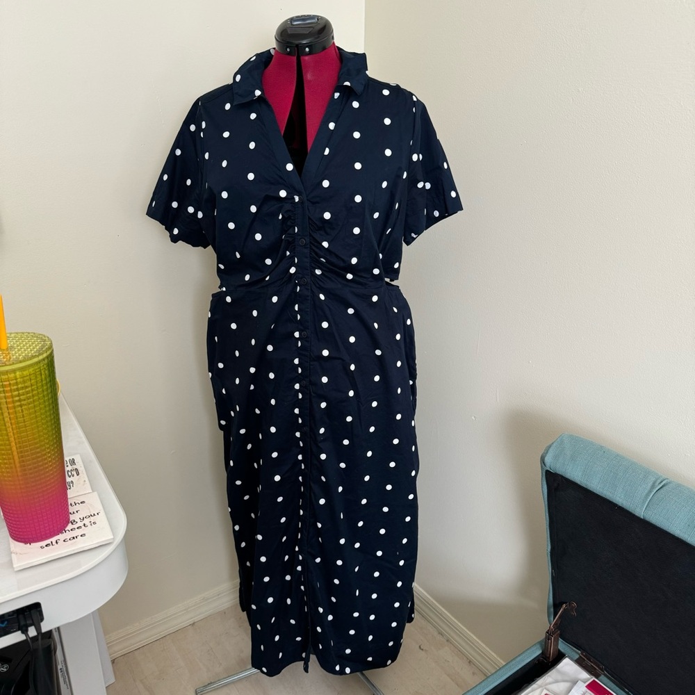 Polkadot dress with cut out sides from Old Navy